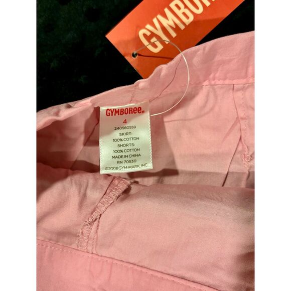 NWT Gymboree Tea For Two Pink & Chocolate Multi Tiered Skirt Skort Size 4 - Picture 6 of 8